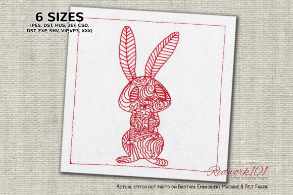 Bunny Zentangle: A Thoughtful Embroidery Pick for Small Shops