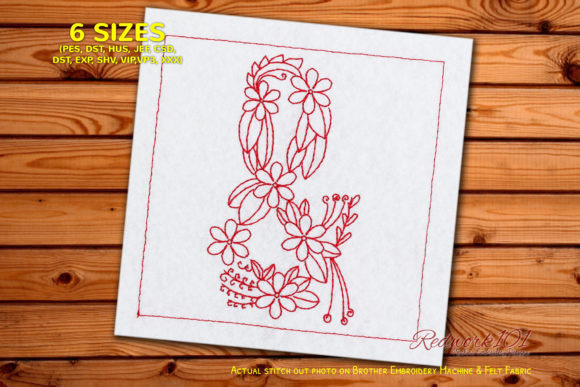 Floral Ampersand Redwork: A Designer's Review
