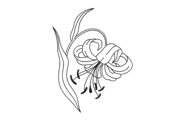 Lily Outline: A Delicate Floral Touch for Personalized Gifts