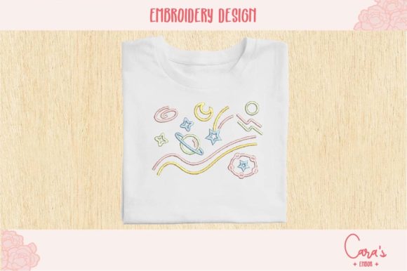 Lineal Space: A Whimsical Embroidery Design for Holiday Gifts