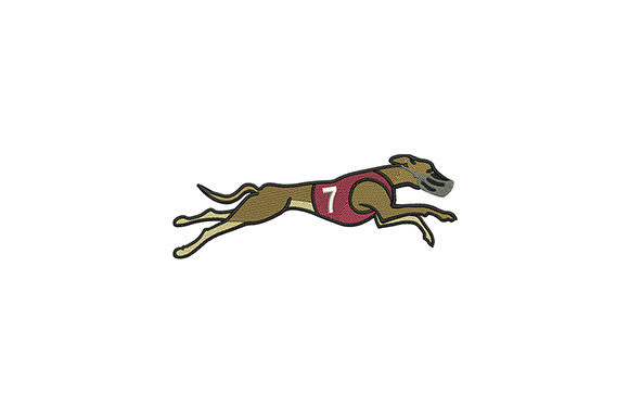 Running Greyhound Embroidery Design for Boutique Sweatshirts